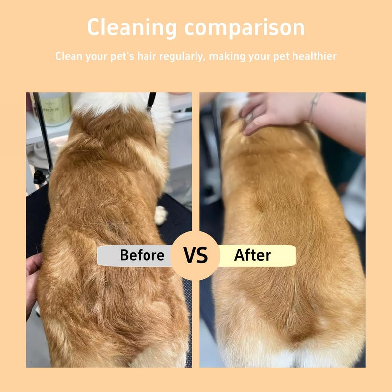 TemApex 2PCS Pet Comb for Dogs & Cats with Long & Short Stainless Steel Metal Teeth for Shedding and Tangles, Self-Cleaning Pet Comb for Dogs and Cats, Comfort and safety - Image 5